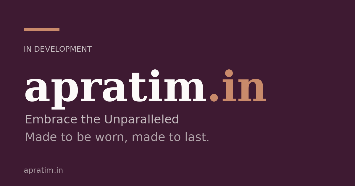Link preview image for apratim.in
